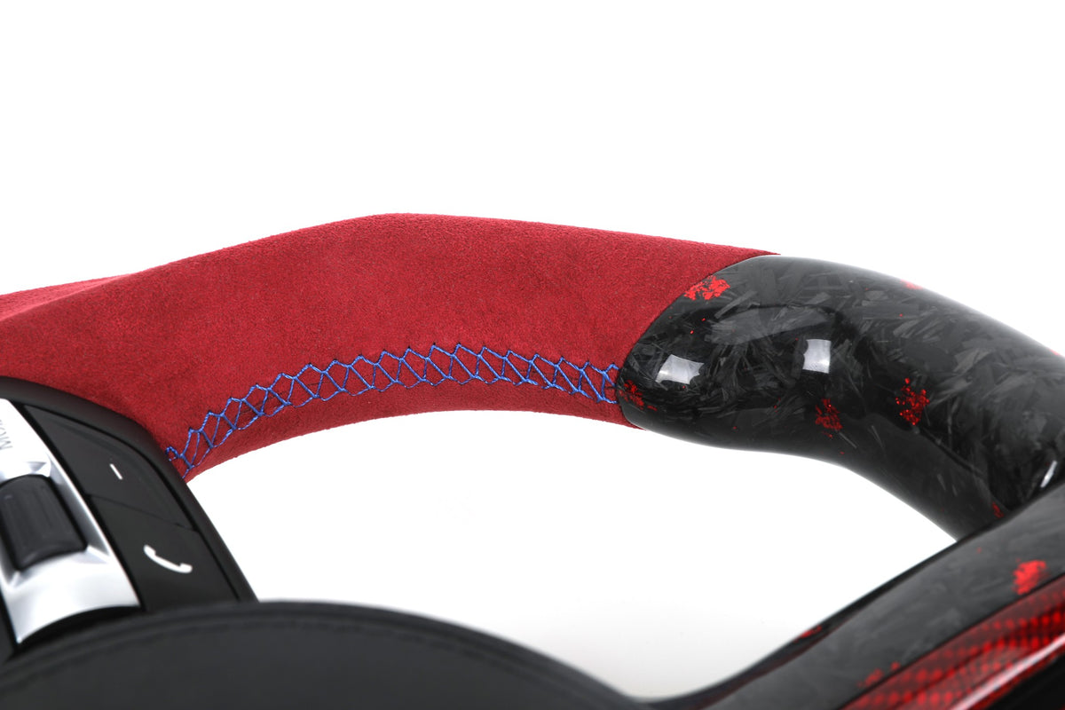 Volante BMW M Performance Carbono y Alcantara Roja | Costuras Azules