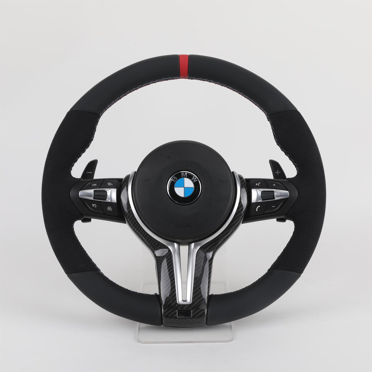Volante BMW M Performance en Cuero Negro y Fibra de Carbono con Levas, M1/M2 y Multifunción
