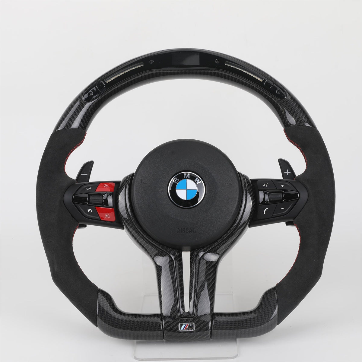 Volante BMW M Performance en Fibra de Carbono y Alcantara con Race Display, Levas, M1/M2 y Multifunción