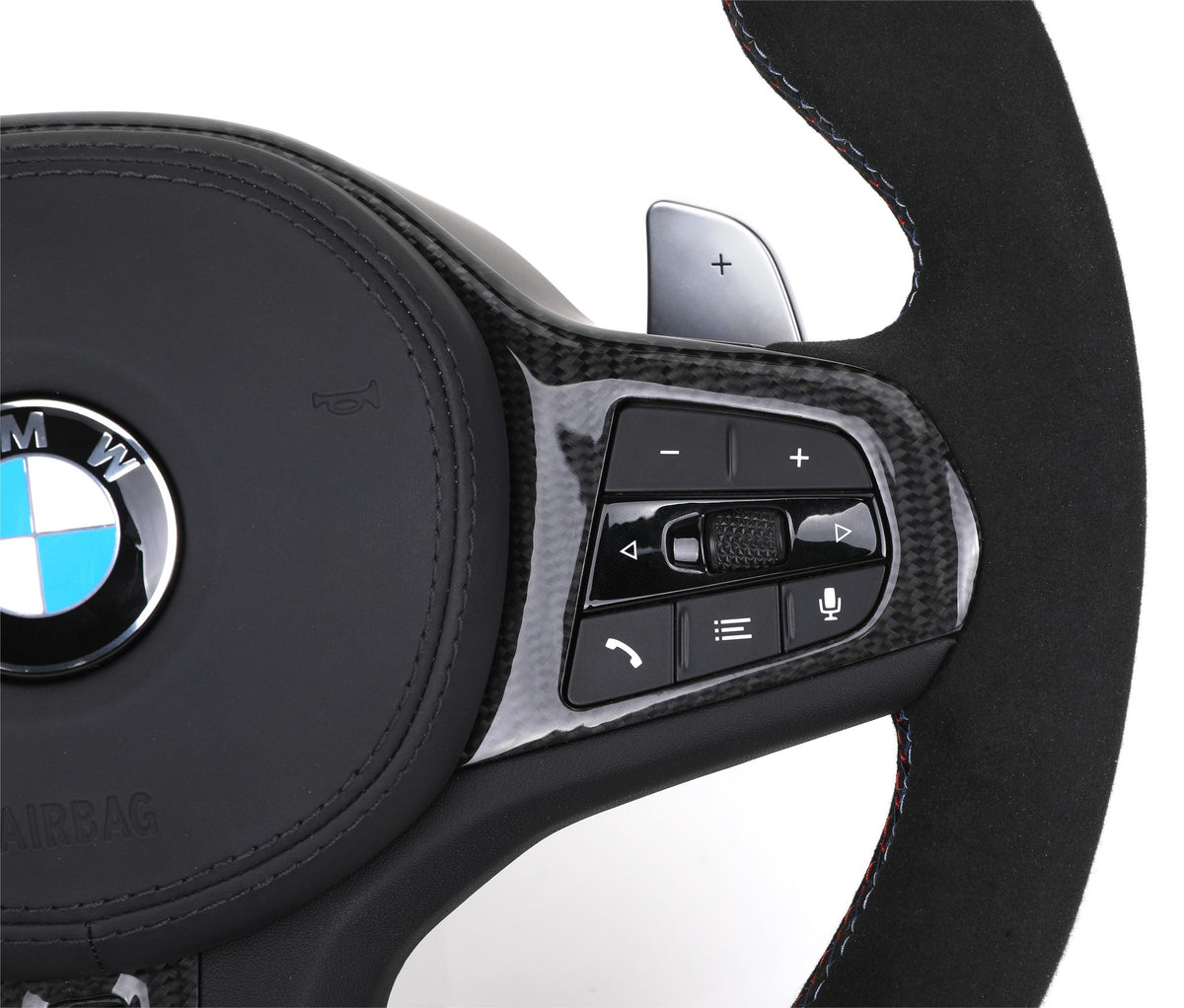 Volante BMW M deportivo en cuero, Alcántara y fibra de carbono con airbag incluido