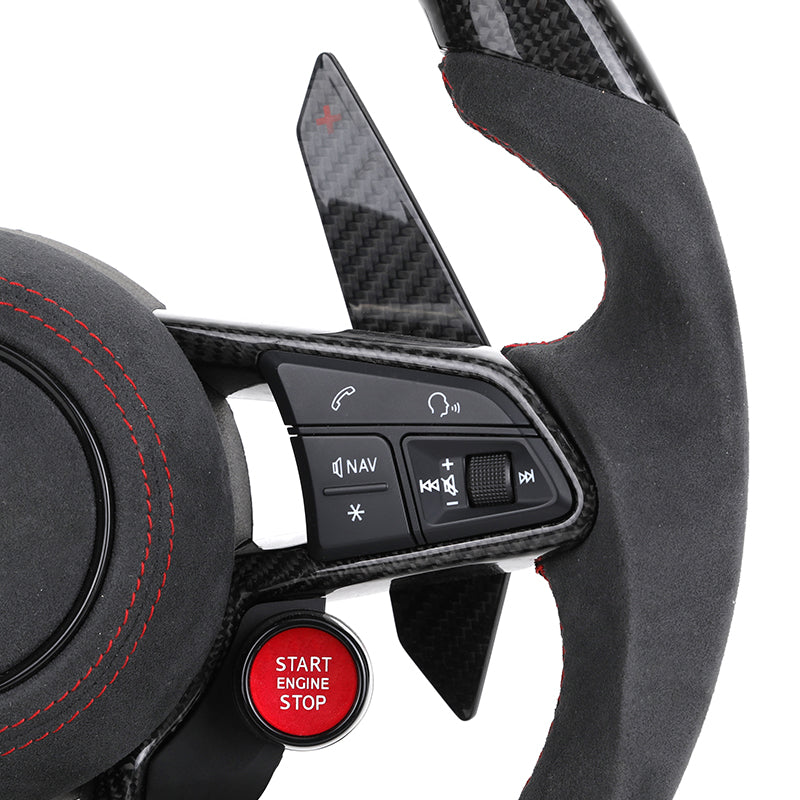 Volante Audi R8 Carbono + Alcantara | Costura Roja + Levas Deportivas