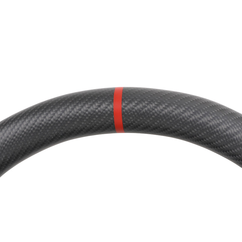 Volante Mercedes-AMG Performance en Fibra de Carbono y Microfibra con Levas, Multifunción y Costuras Rojas