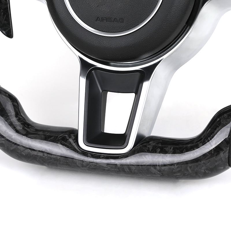 Volante Porsche deportivo en fibra de carbono forjada, Alcántara y pantalla LED con airbag incluido