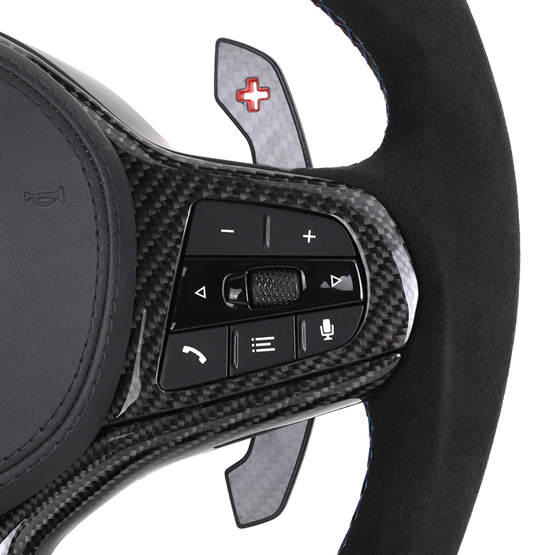 Volante BMW M Deportivo en Fibra de Carbono y Alcántara | Pantalla LED, Levas de Carbono, Fondo Plano y Airbag