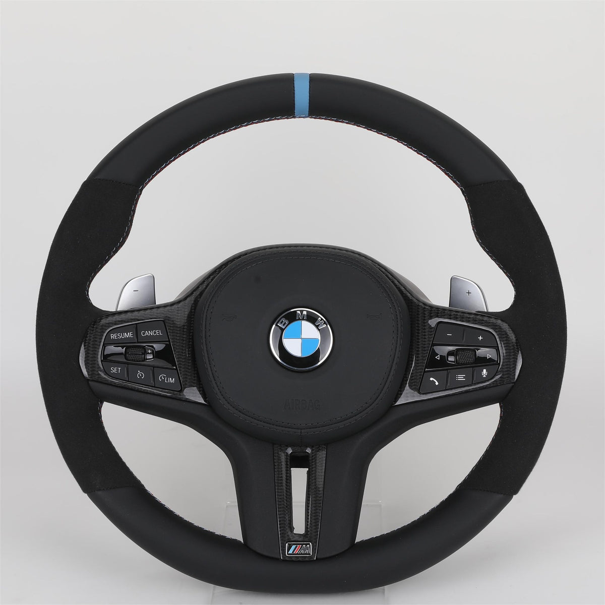 Volante BMW M deportivo en cuero, Alcántara y fibra de carbono con airbag incluido