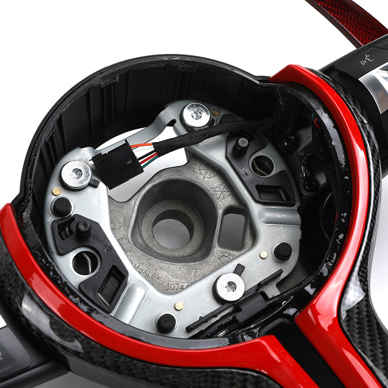 Volante BMW M Carbono y Alcantara | Detalles Rojos y Levas