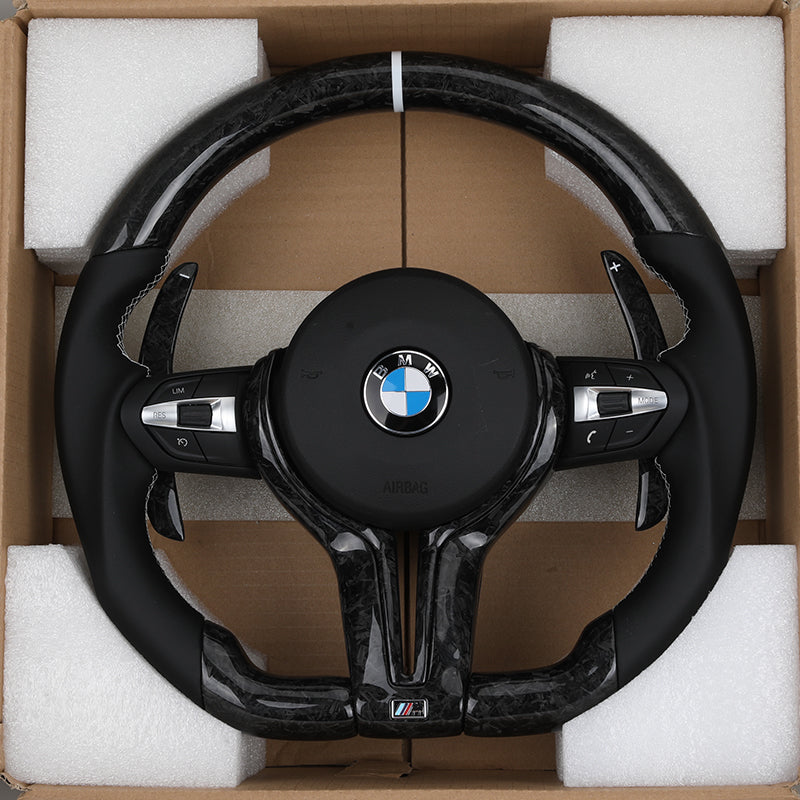 Volante BMW M Performance Carbono + Cuero Negro | Levas + Multifunción