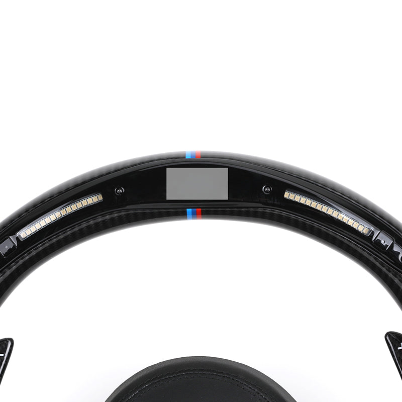 Volante BMW M Performance en Fibra de Carbono y Alcantara con Levas, M1/M2 y Race Display