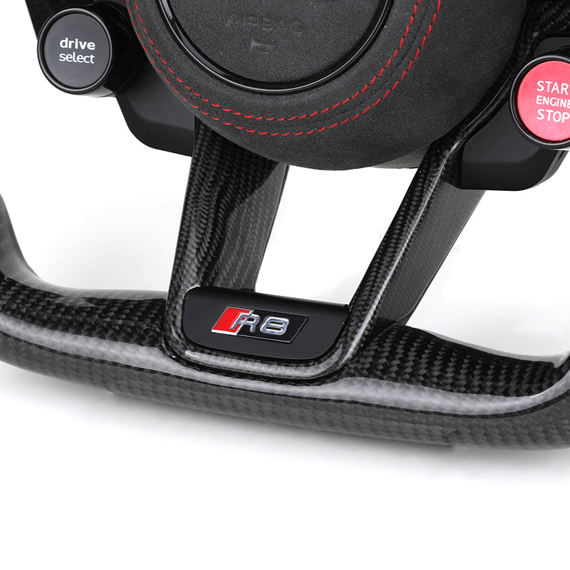 Volante Audi R8 Carbono + Alcantara | Costura Roja + Levas Deportivas