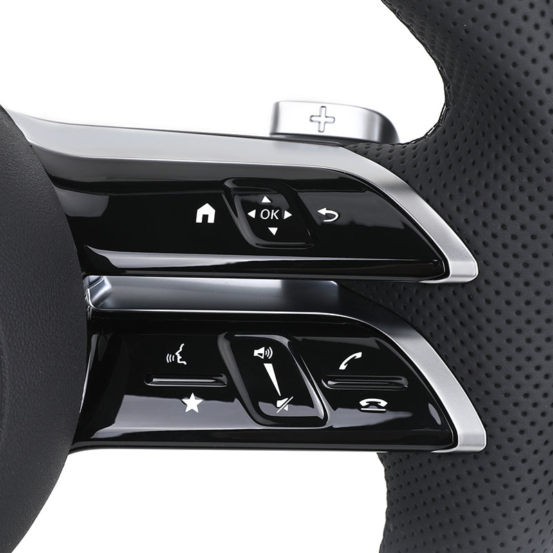 Volante Mercedes-AMG de Fibra de Carbono y Cuero Perforado con Airbag Incluido