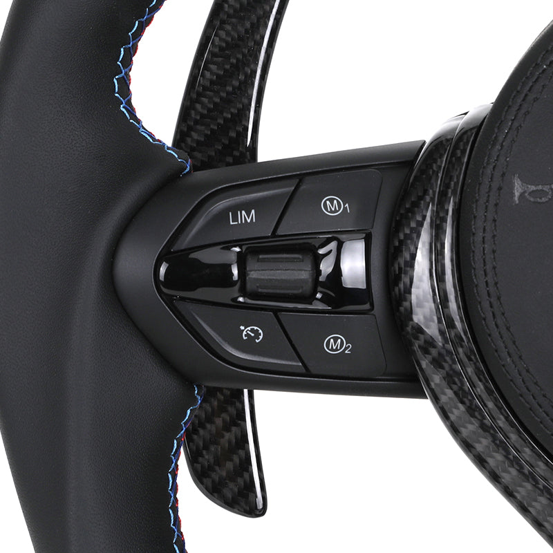 Volante BMW M Performance en Fibra de Carbono y Alcantara con Levas, M1/M2 y Race Display