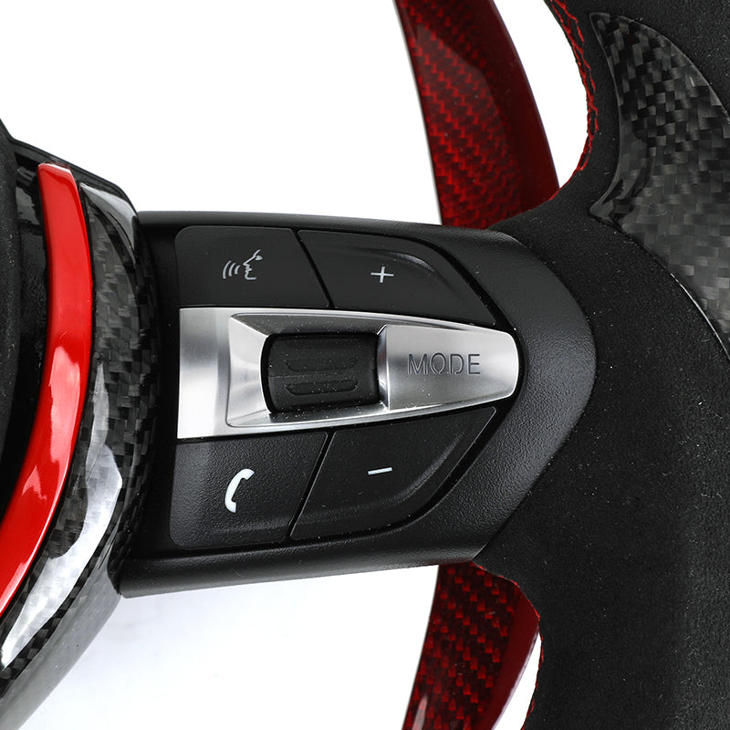 Volante BMW M Carbono y Alcantara | Detalles Rojos y Levas