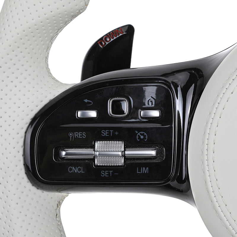 Volante Mercedes-AMG Performance Style | Blanco, Carbono Brillo y Levas