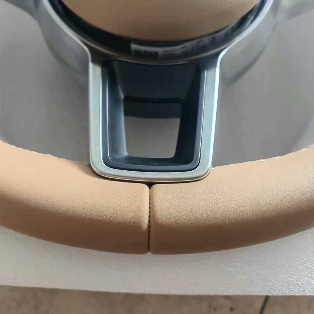 Volante Porsche en Cuero Beige Camel | Levas de Cambio, Mandos Multifunción, Radios Metalizados y Airbag
