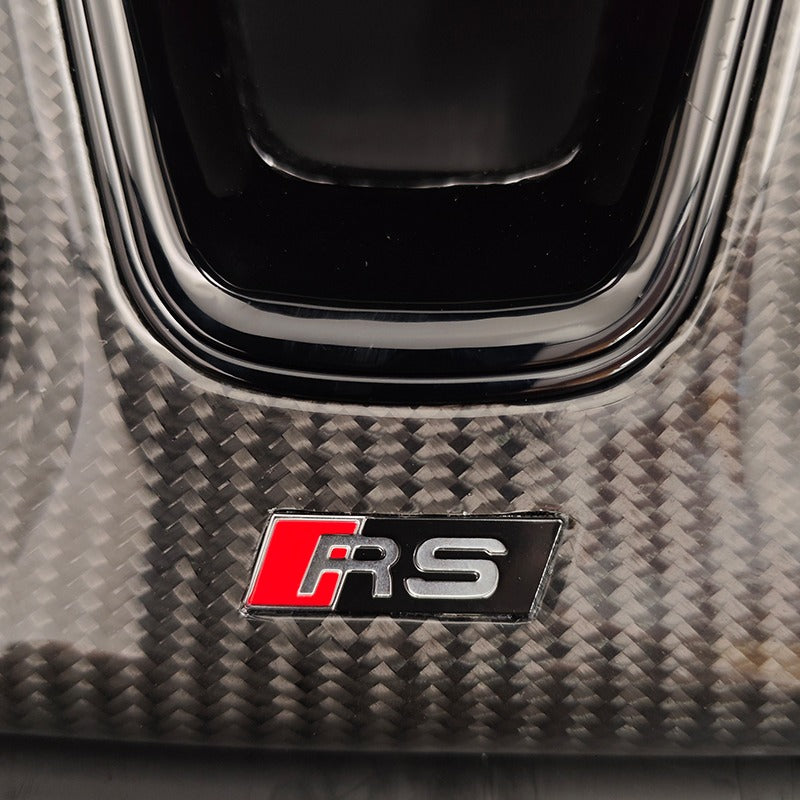 Volante Audi RS en Fibra de Carbono y Alcantara con Levas, Multifunción y Display LED