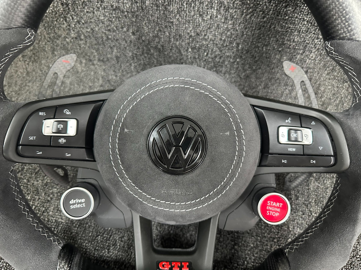 Volante Volkswagen Golf GTI Performance en Fibra de Carbono y Alcantara con Levas, Multifunción, Drive Select y Start/Stop