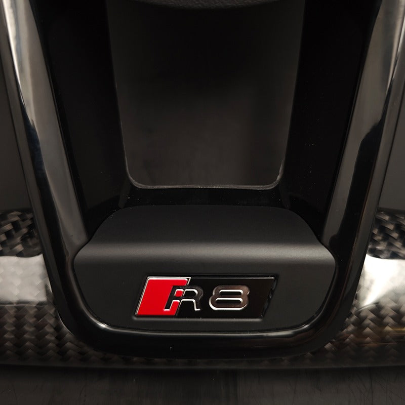 Volante Audi RS Performance en Fibra de Carbono y Alcantara con Levas, Multifunción y Costuras Blancas