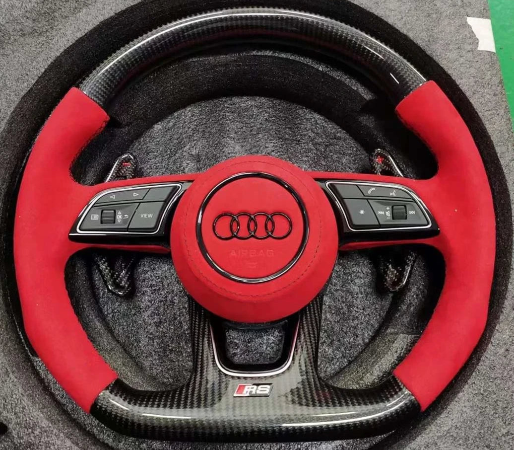 Volante Audi RS – Carbono y Alcántara Roja
