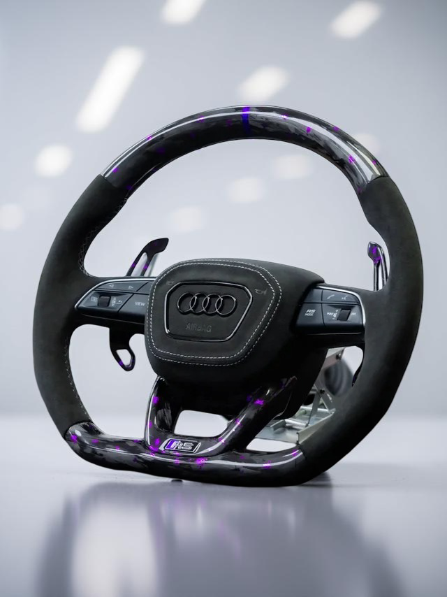 Volante Audi RS – Carbono Forjado Morado y Alcántara