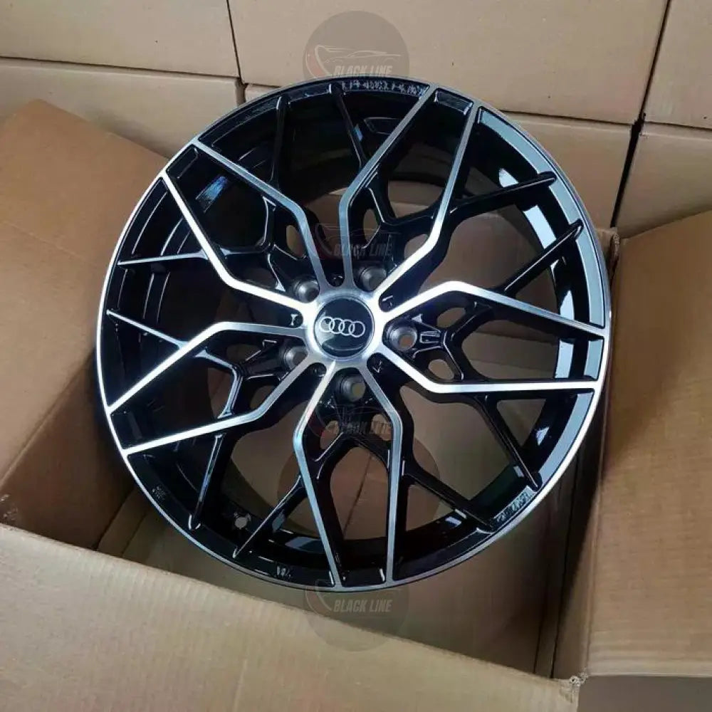 Llantas Deportivas Estilo Audi con Radios En Y – Negro y Plata