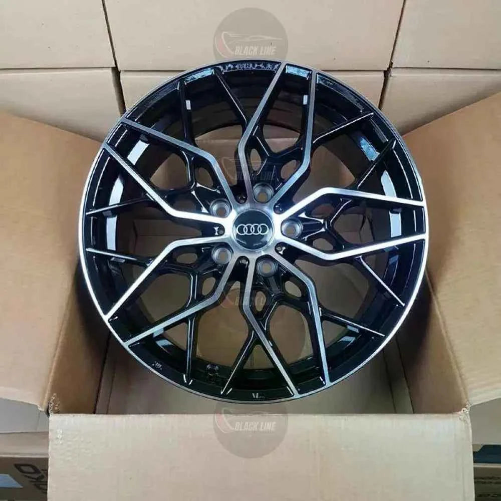 Llantas Deportivas Estilo Audi con Radios En Y – Negro y Plata