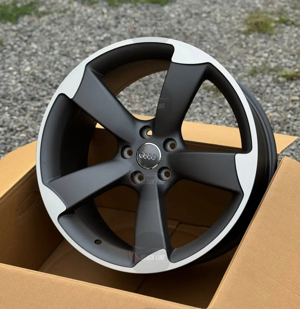 Llantas Deportivas Estilo Audi de Cinco Radios – Gris Grafito