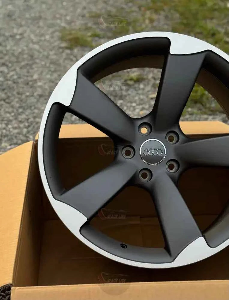 Llantas Deportivas Estilo Audi de Cinco Radios – Gris Grafito
