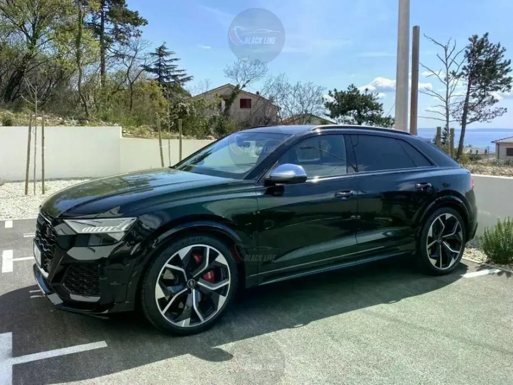 Llantas Deportivas Estilo Audi de Cinco Radios Turbina – Negro y Plata