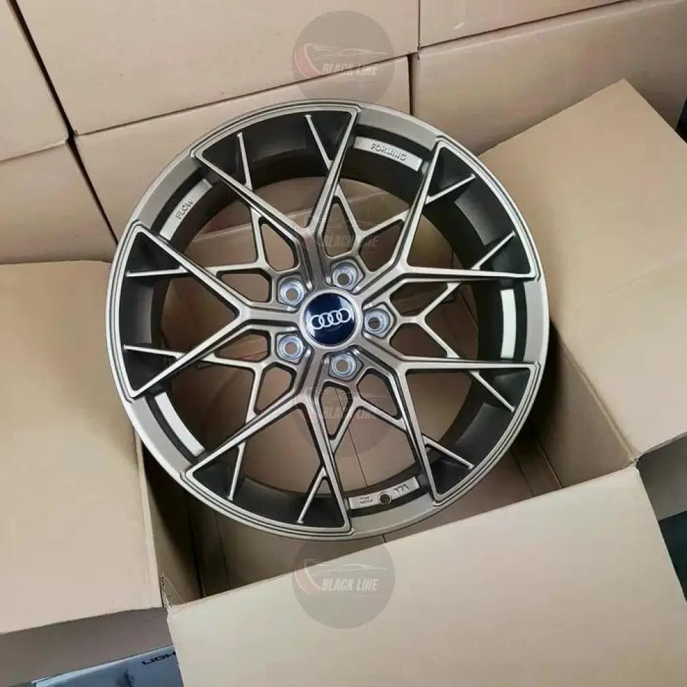 Llantas Deportivas Estilo Audi Multirradio Geométrico – Gris Grafito