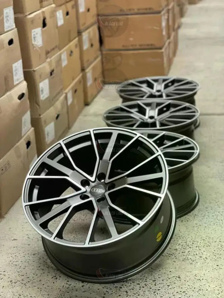 Llantas Deportivas Estilo Audi Multirradio Geométrico – Gris Grafito