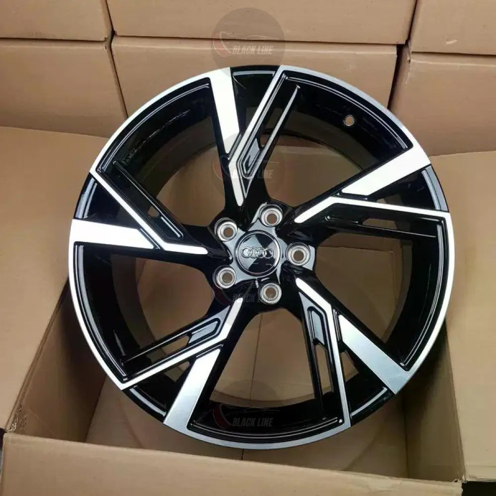 Llantas Deportivas Estilo BMW de Cinco Radios Dobles – Negro y Plata