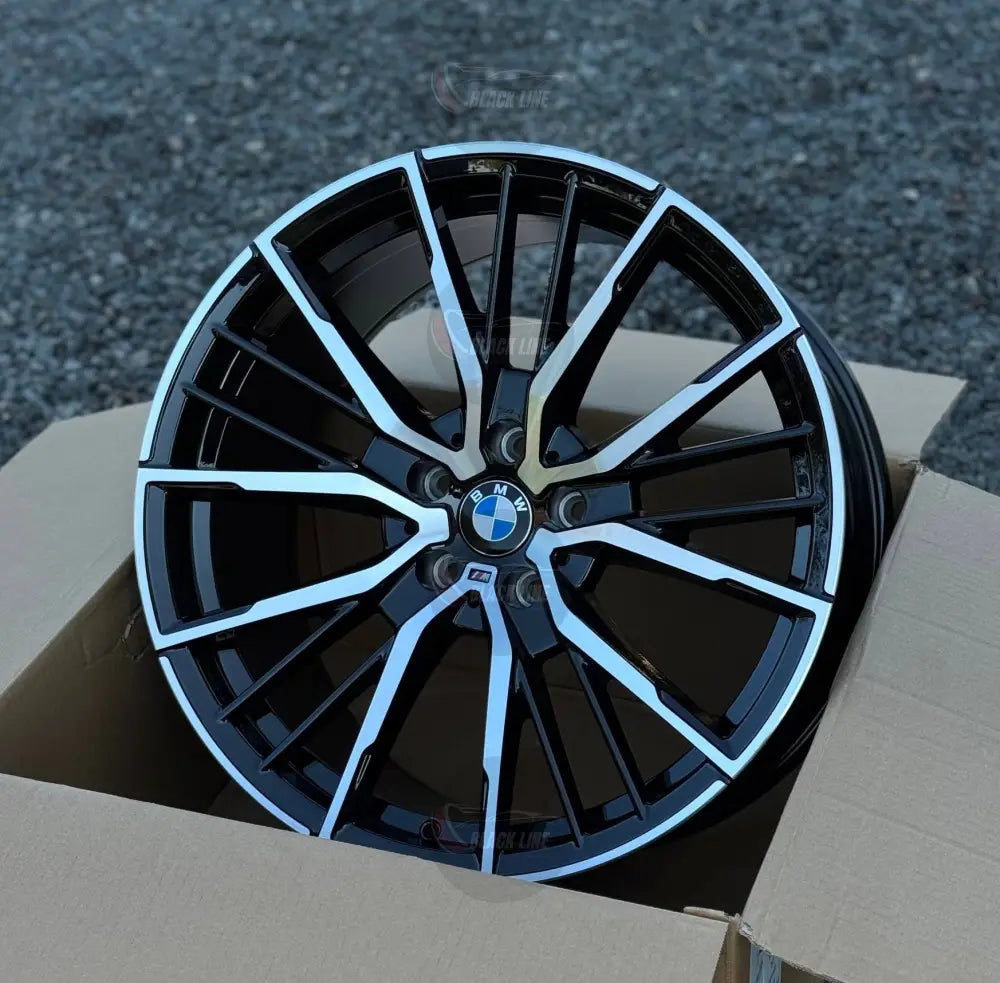 Llantas Deportivas Estilo BMW de Cinco Radios Dobles – Negro y Plata