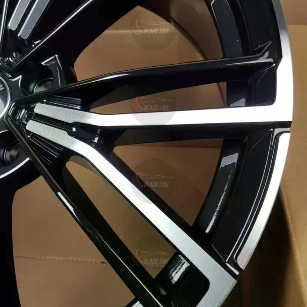Llantas Deportivas Estilo BMW de Cinco Radios Dobles – Negro y Plata