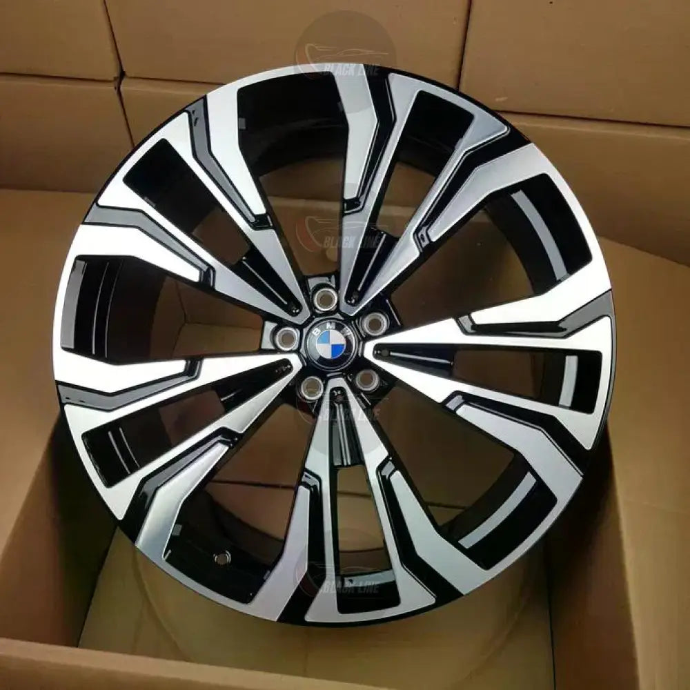 Llantas Deportivas Estilo BMW de Cinco Radios Dobles – Plata y Negro Brillo