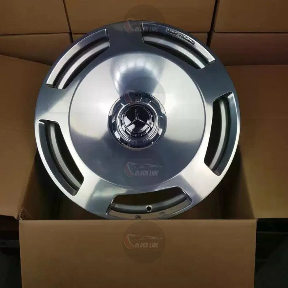 Llantas Deportivas Estilo Mercedes con Diseño de Disco Con Aberturas – Negro y Plata