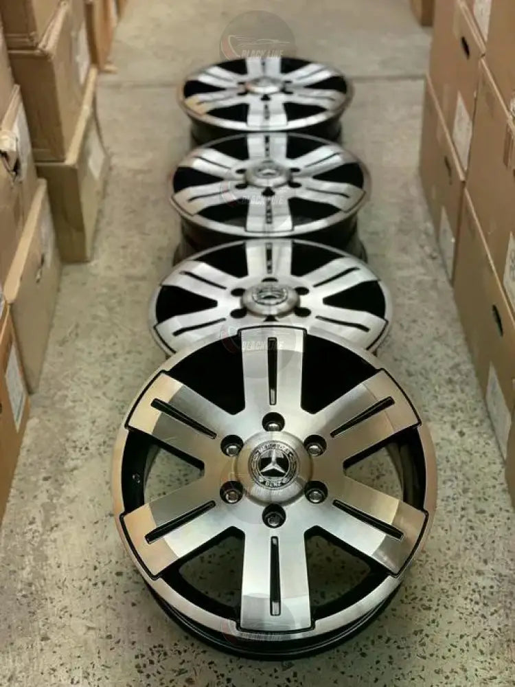 Llantas Deportivas Estilo Mercedes de Cinco Radios Dobles – Plata