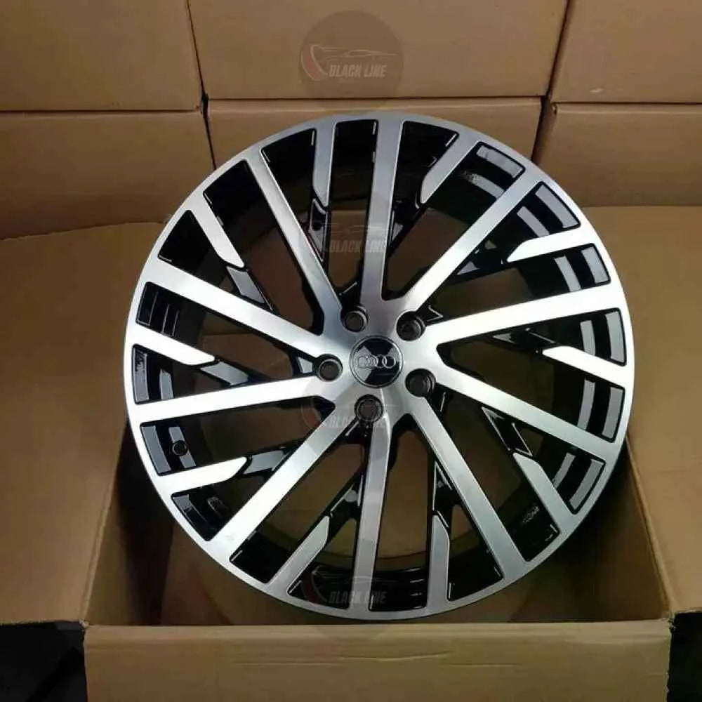 Llantas Deportivas Estilo Mercedes Multirradio Angular – Negro y Plata