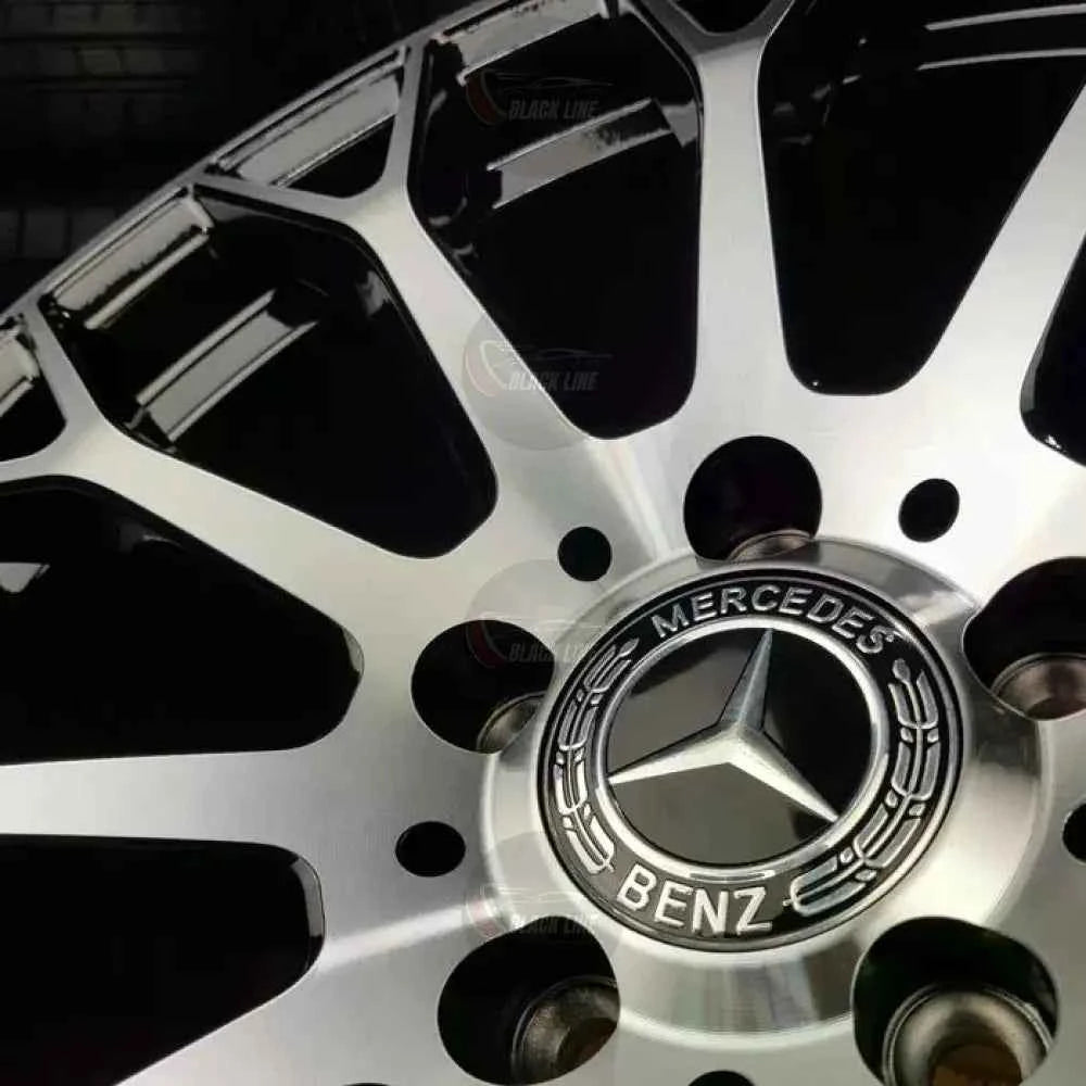 Llantas Deportivas Estilo Mercedes Multirradio Angular – Negro y Plata