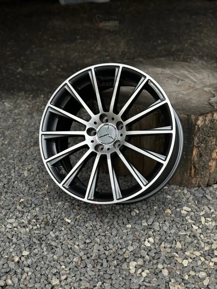 Llantas Deportivas Estilo Mercedes Multirradio Fino – Negro y Plata
