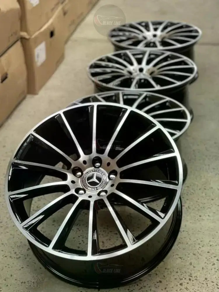 Llantas Deportivas Estilo Mercedes Multirradio Fino – Negro y Plata