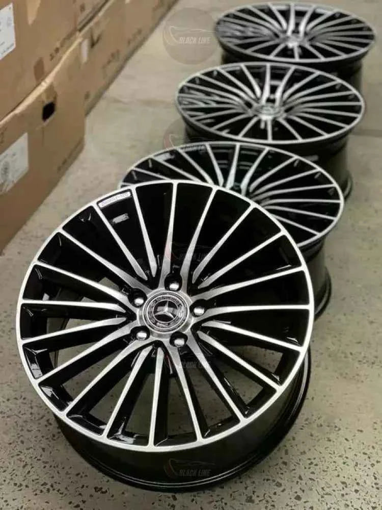 Llantas Deportivas Estilo Mercedes Multirradio Fino – Negro y Plata