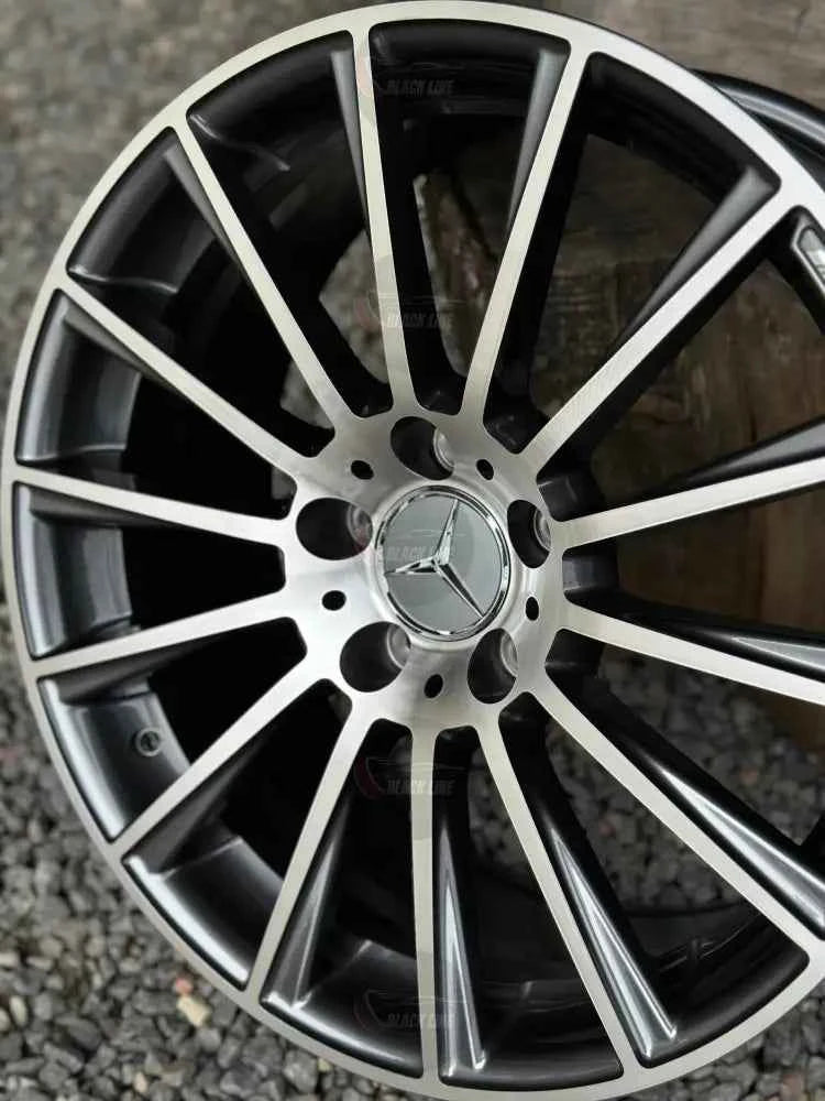 Llantas Deportivas Estilo Mercedes Multirradio Fino – Negro y Plata