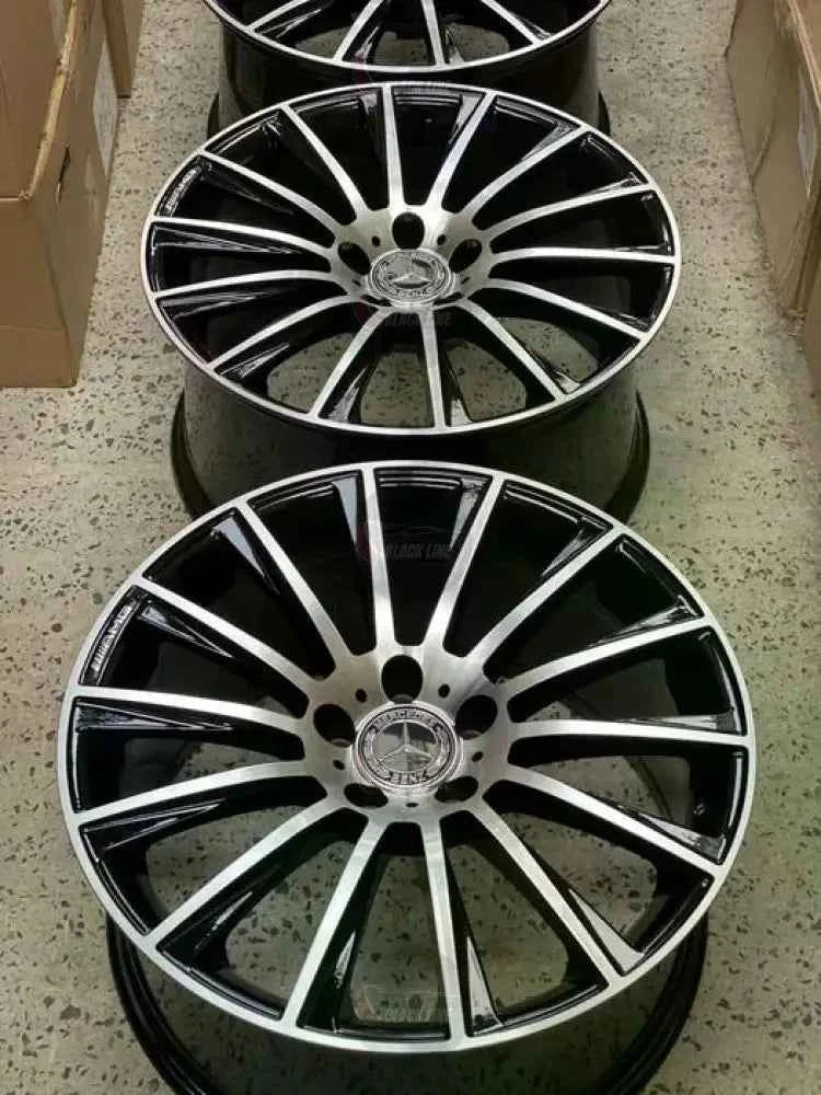 Llantas Deportivas Estilo Mercedes Multirradio Fino – Negro y Plata