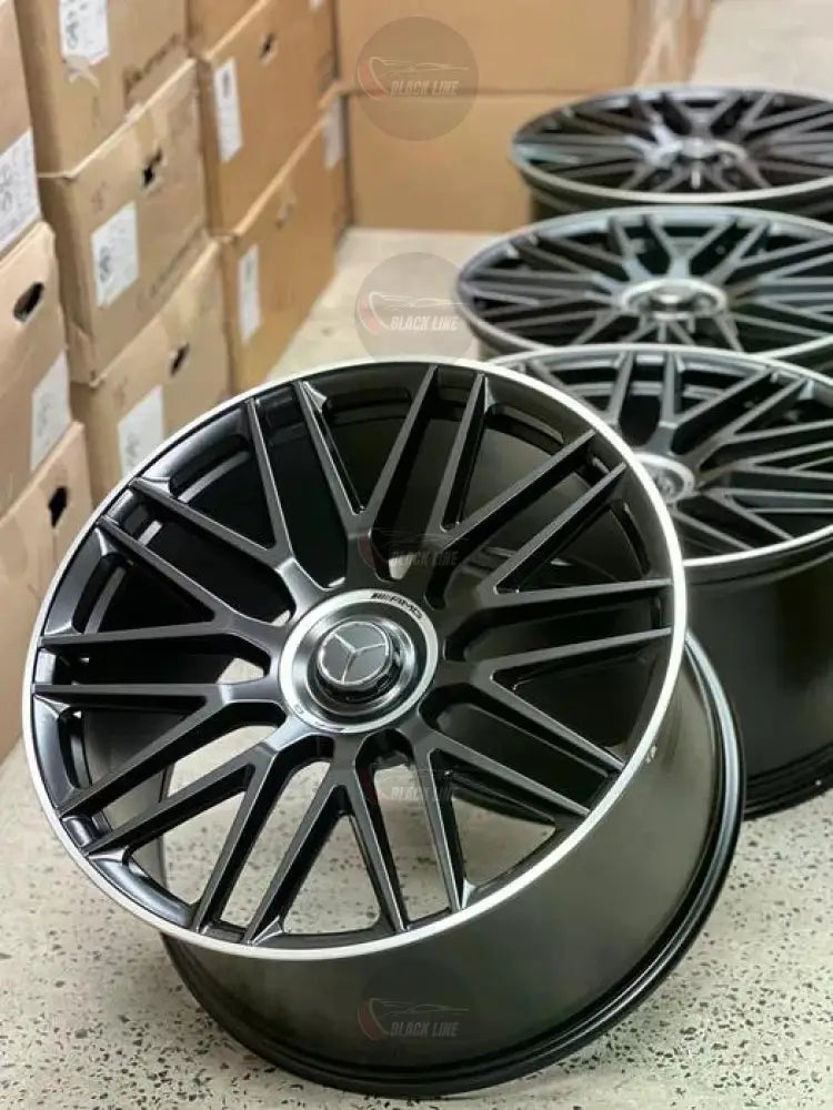 Llantas Deportivas Estilo Mercedes Multirradio Fino – Negro y Plata