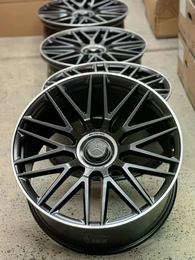 Llantas Deportivas Estilo Mercedes Multirradio Fino – Negro y Plata