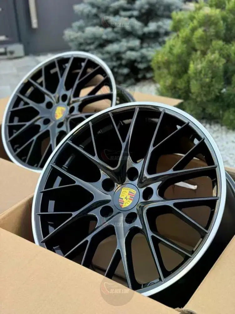 Llantas Deportivas Estilo Porsche Multirradio Ramificado – Negro