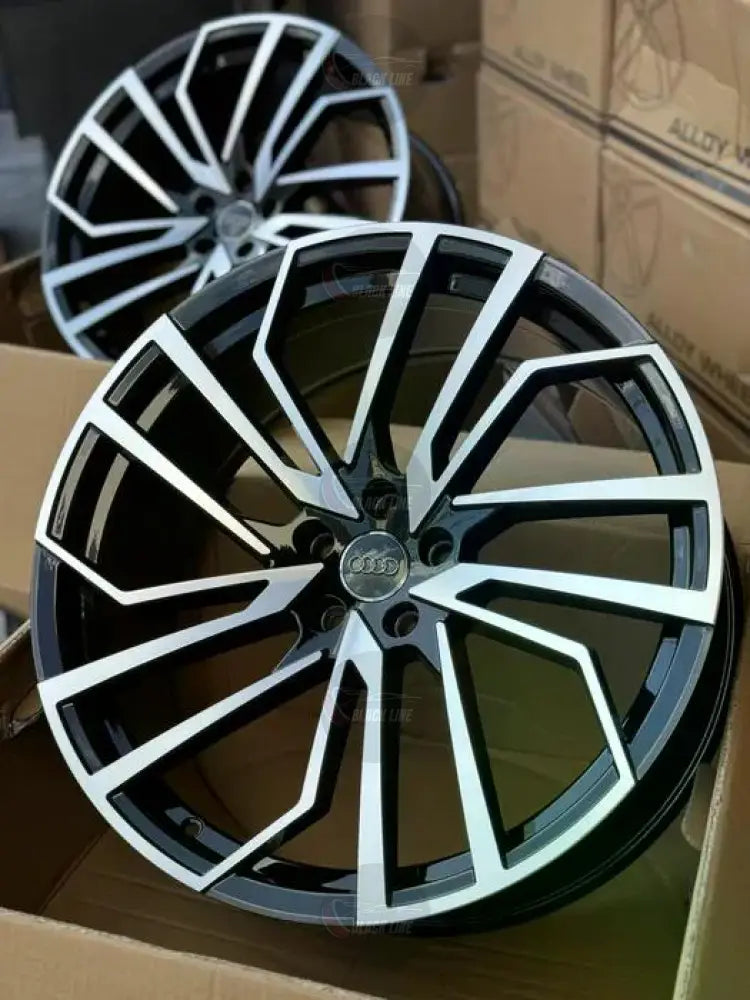 Llantas Deportivas Estilo Volkswagen con Diseño Turbina Multirradio – Negro y Plata