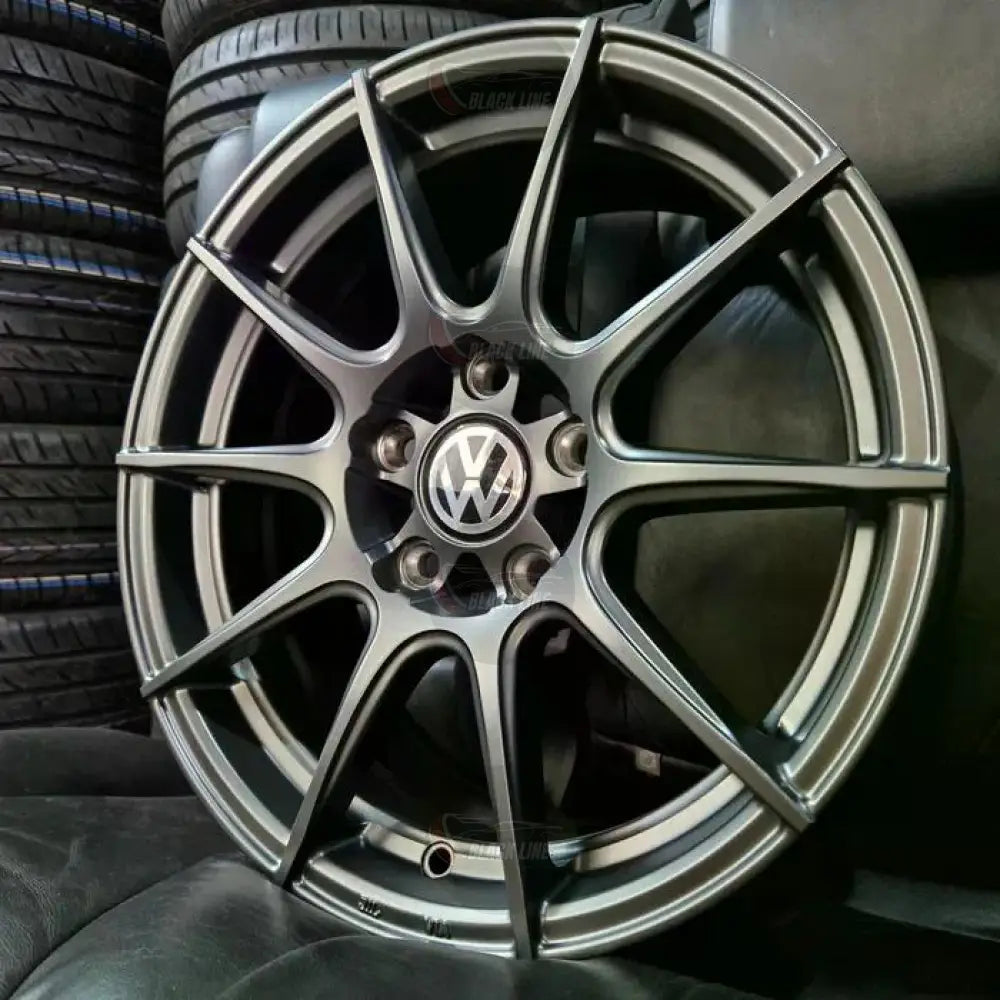 Llantas Deportivas Estilo Volkswagen de Cinco Radios Dobles – Gris Grafito