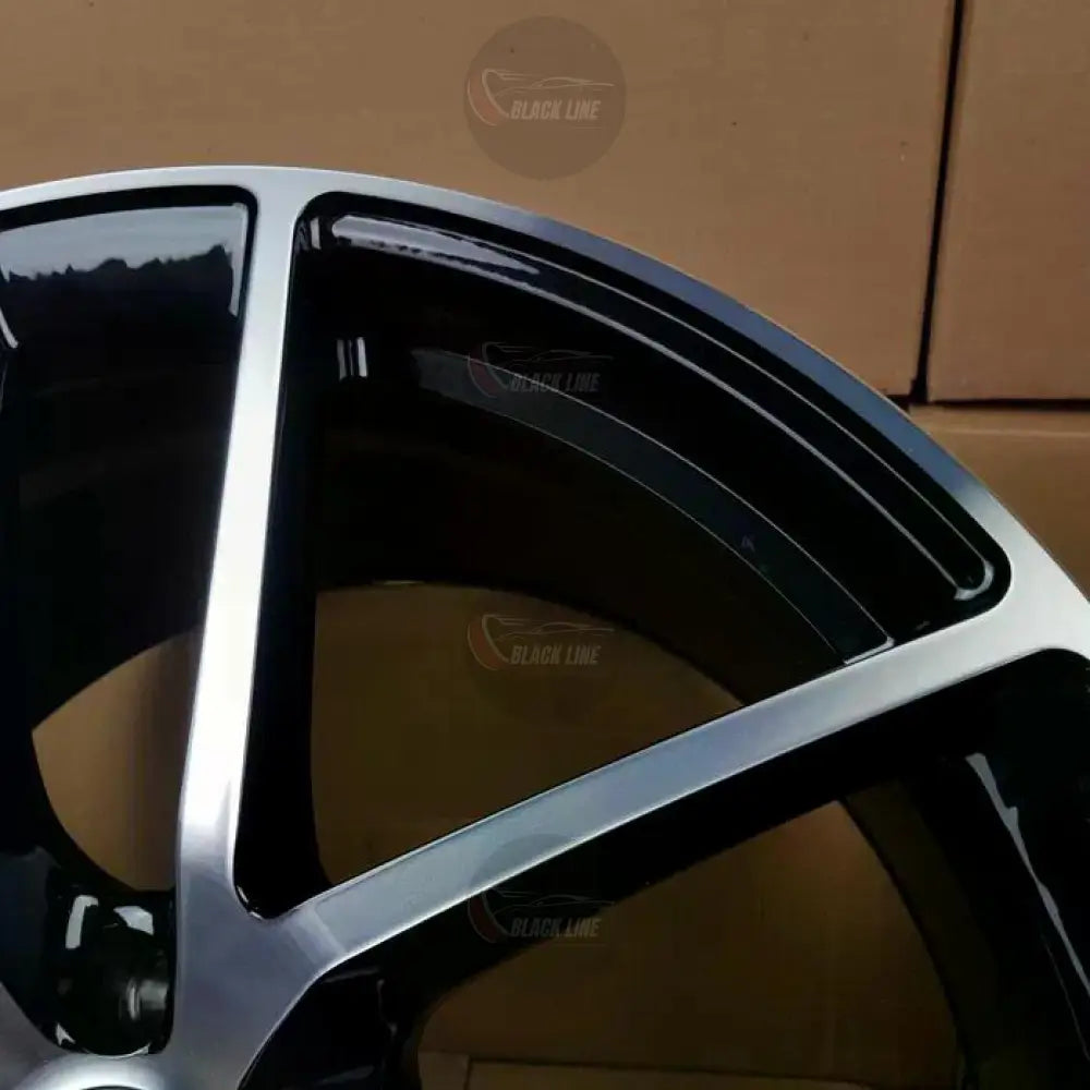 Llantas Flow Forming Estilo Porsche de Doble Radio – Negro Brillo y Plata