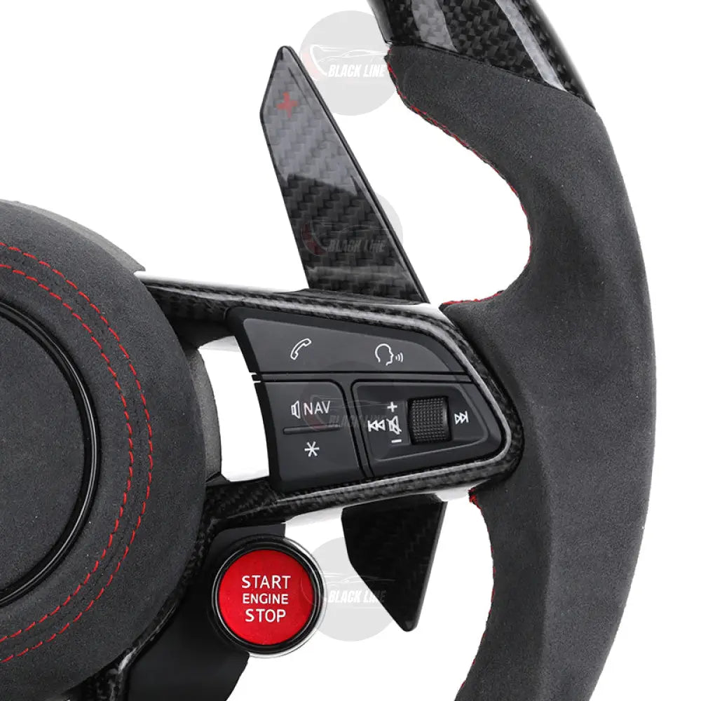 Volante Audi R8 Carbono + Alcantara | Costura Roja + Levas Deportivas